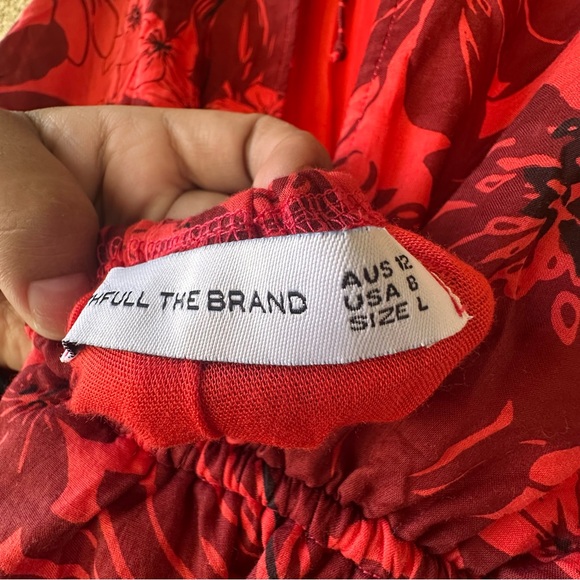 Faithfull the Brand Red Floral Romper Alba playsuit 8 - Picture 10 of 13